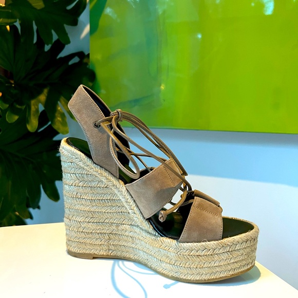 Saint Laurent Paris size 38 tan wedges - Picture 3 of 9
